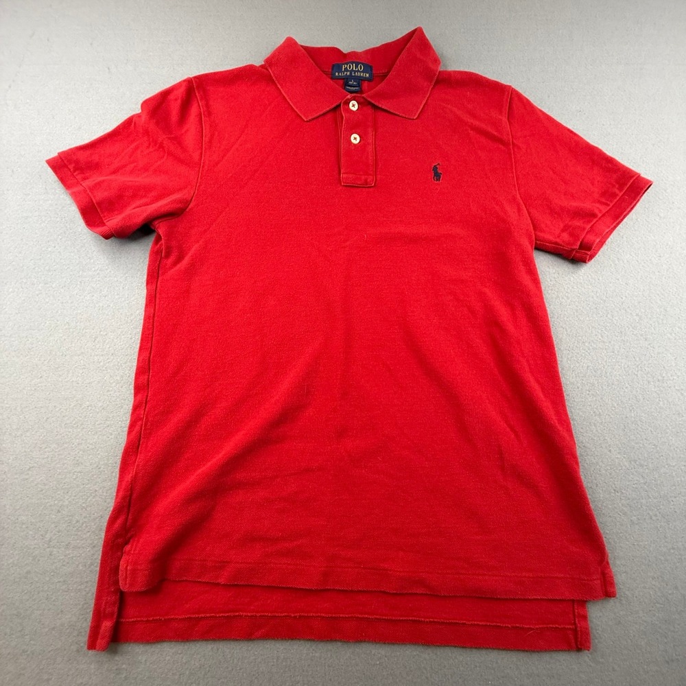 Polo Ralph Lauren Polo Shirt Boys L (14-16)‎ Red Short Sleeve Pique Pony Logo